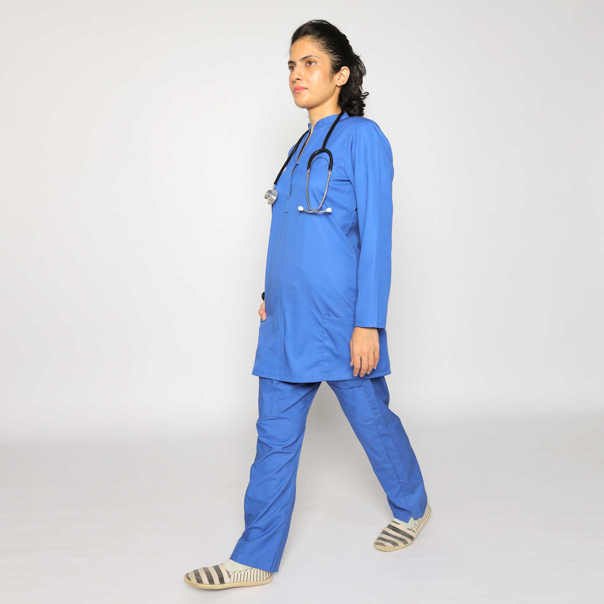 Ban Neckline Cobalt Blue Scrub