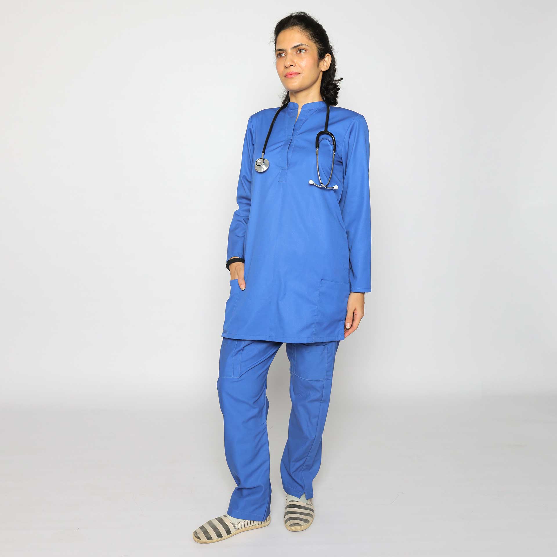 Ban Neckline Cobalt Blue Scrub