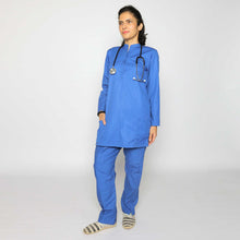 Load image into Gallery viewer, Ban Neckline Cobalt Blue Scrub
