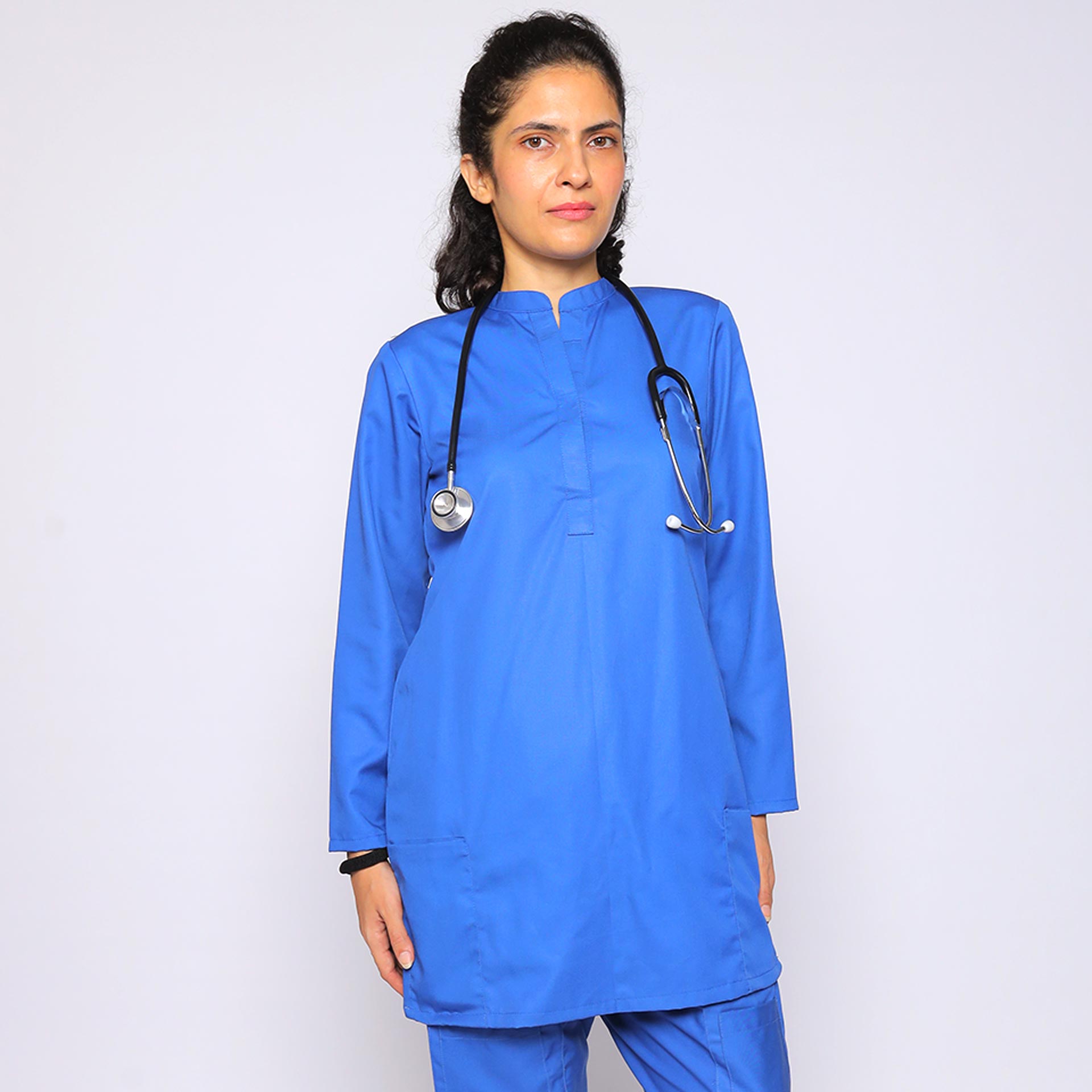 Ban Neckline Cobalt Blue Scrub